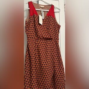 Tulle overlap mid dress with side zipper